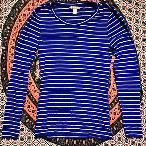 Banana Republic Striped Timeless Crew Neck Shirt
